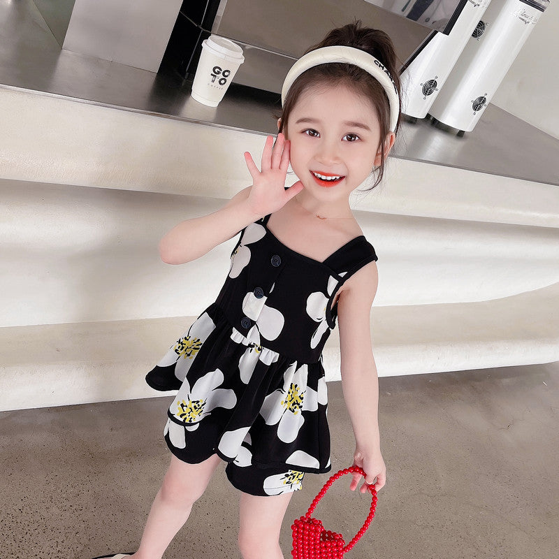 Girls Printed Top with Shorts
