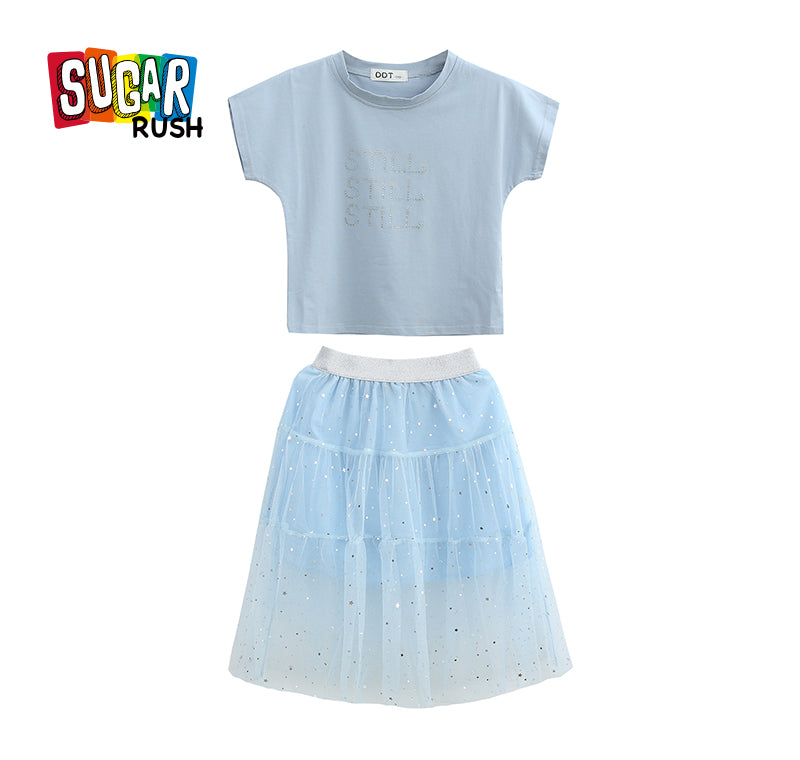 Round Neck T-shirt With Skirt