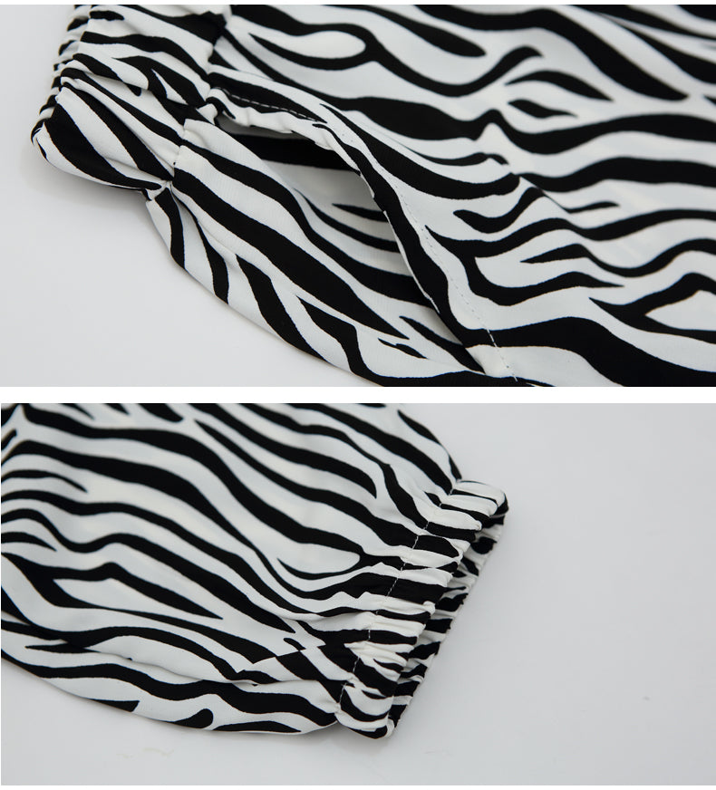 Girls White Abstract Printed Pure Cotton T-shirt With Pyjamas