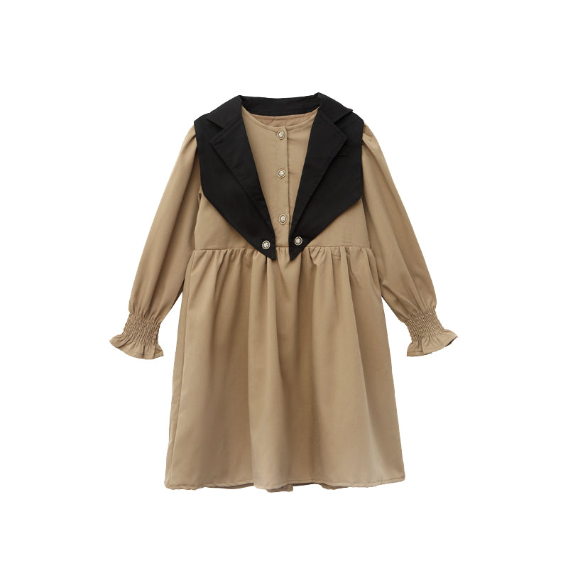 Khaki Smocked A-Line Maxi Dress