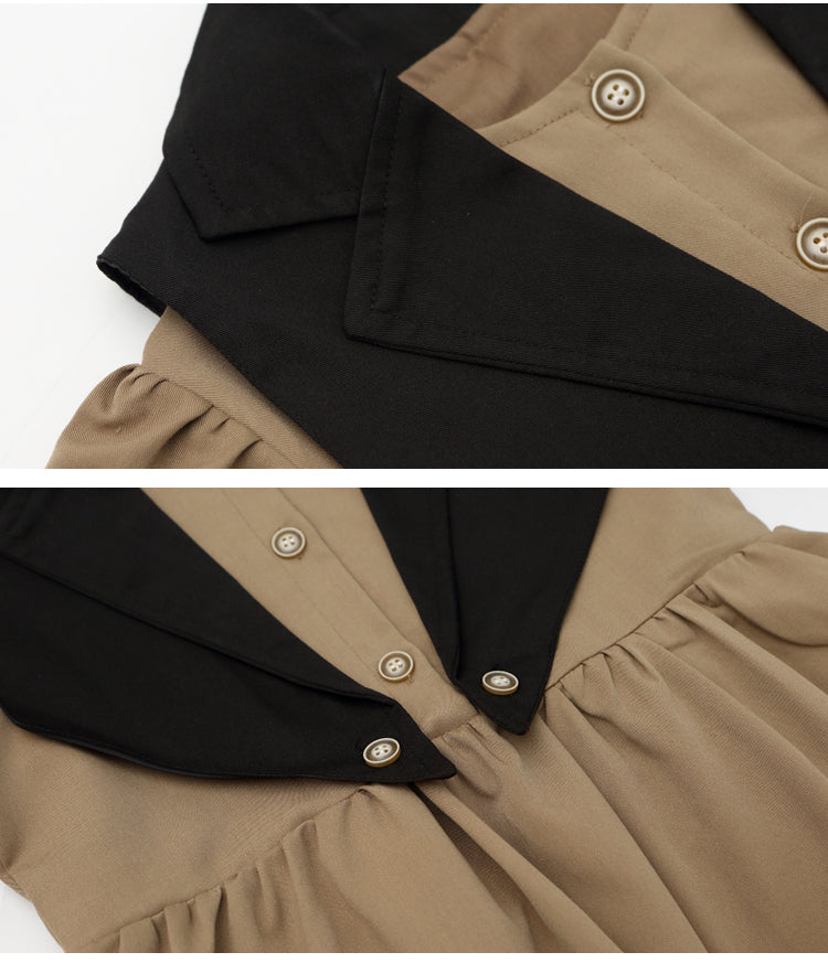 Khaki Smocked A-Line Maxi Dress