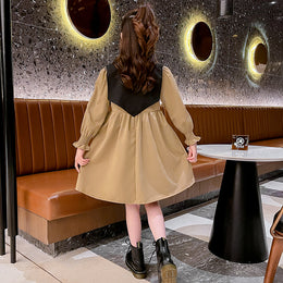 Khaki Smocked A-Line Maxi Dress