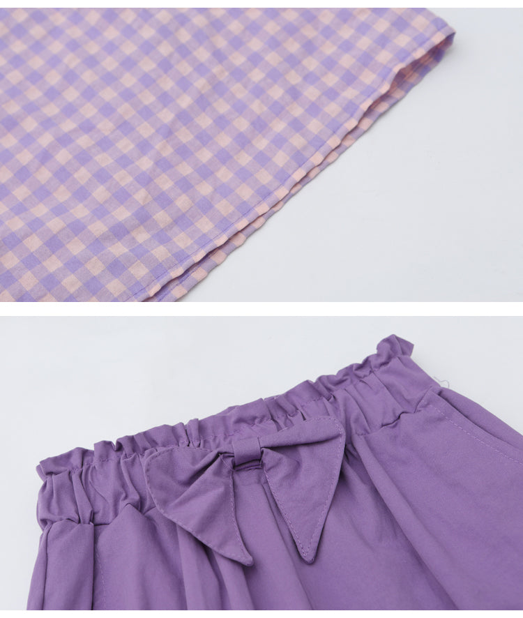Girls Checked Top with Trousers