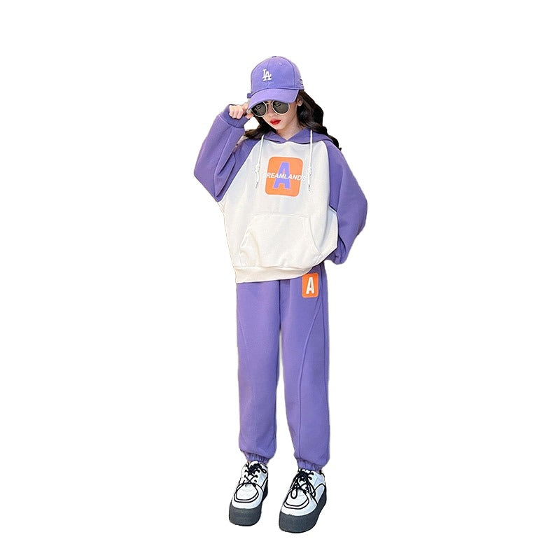 Girls Colourblocked T-shirt With Pyjama
