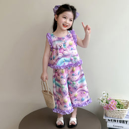 Girls Printed Top with Leggings