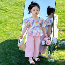 Girls Printed Top With Palazzos