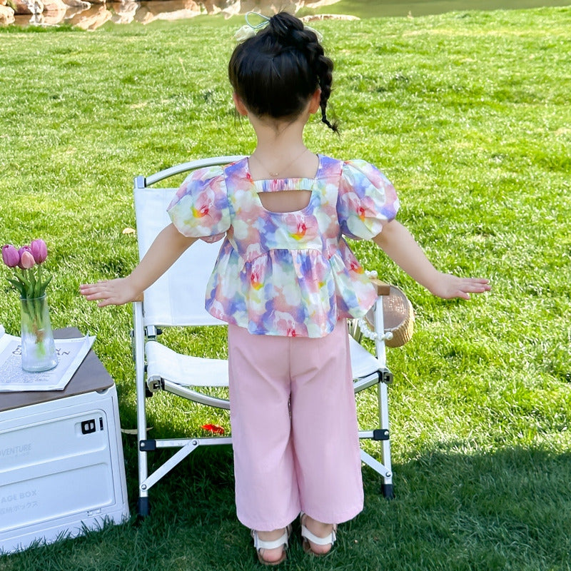 Girls Printed Top With Palazzos