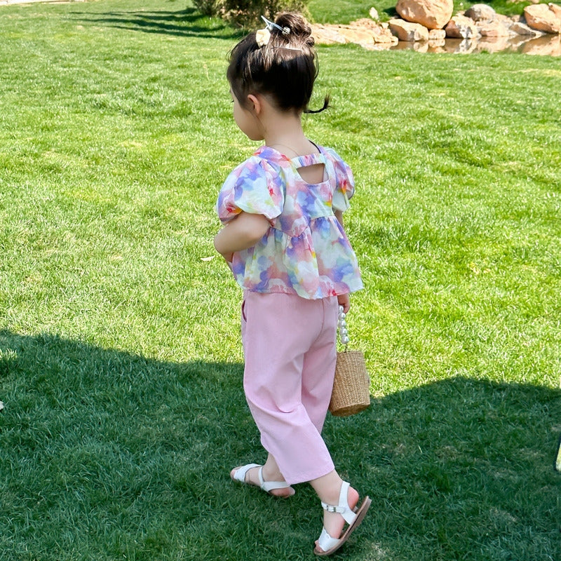Girls Printed Top With Palazzos
