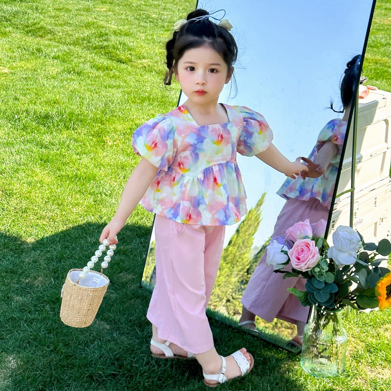 Girls Printed Top With Palazzos