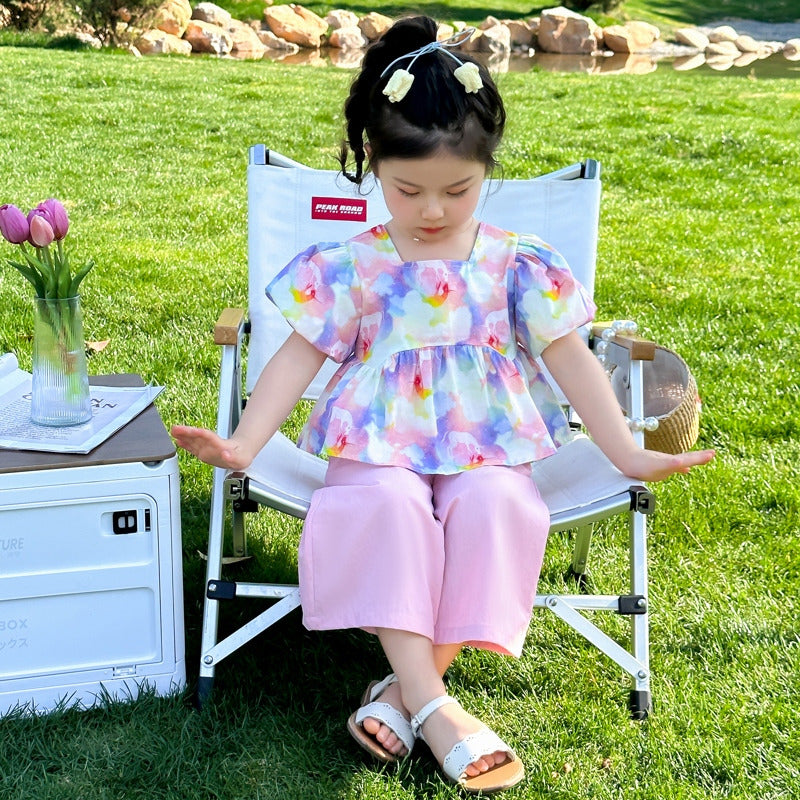 Girls Printed Top With Palazzos
