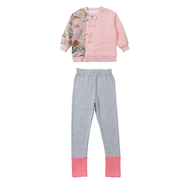 Girls Embellished Top With Leggings