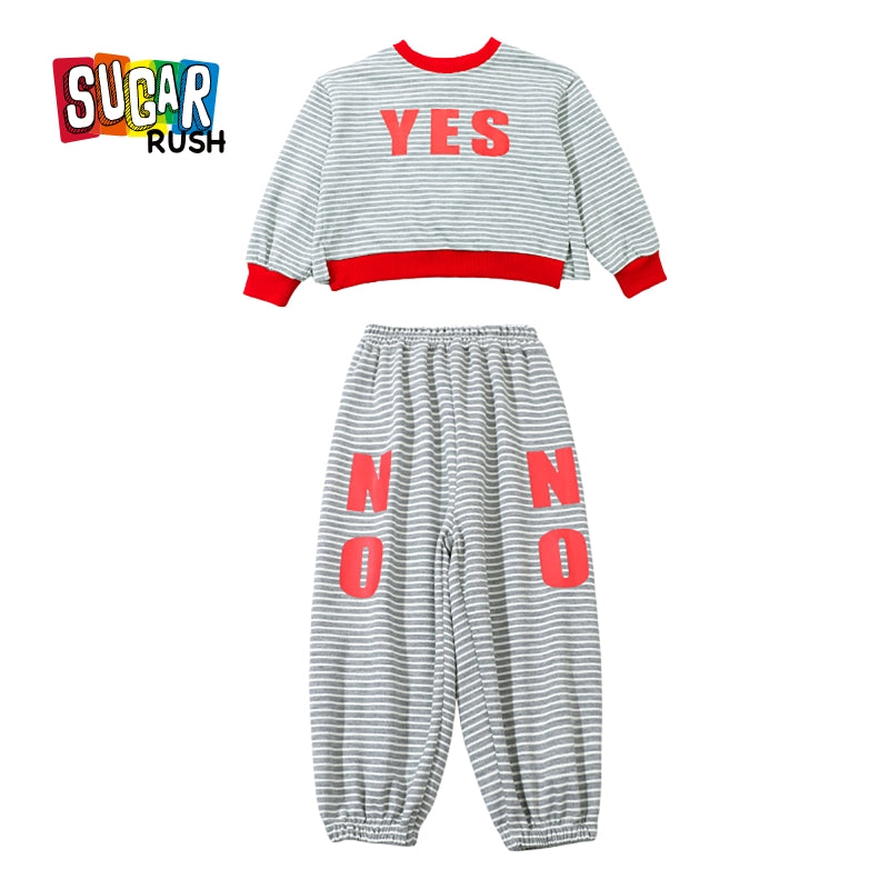 Girls Striped Pure Cotton T-shirt with Trousers