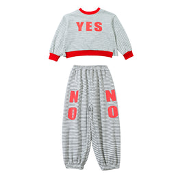 Girls Striped Pure Cotton T-shirt with Trousers