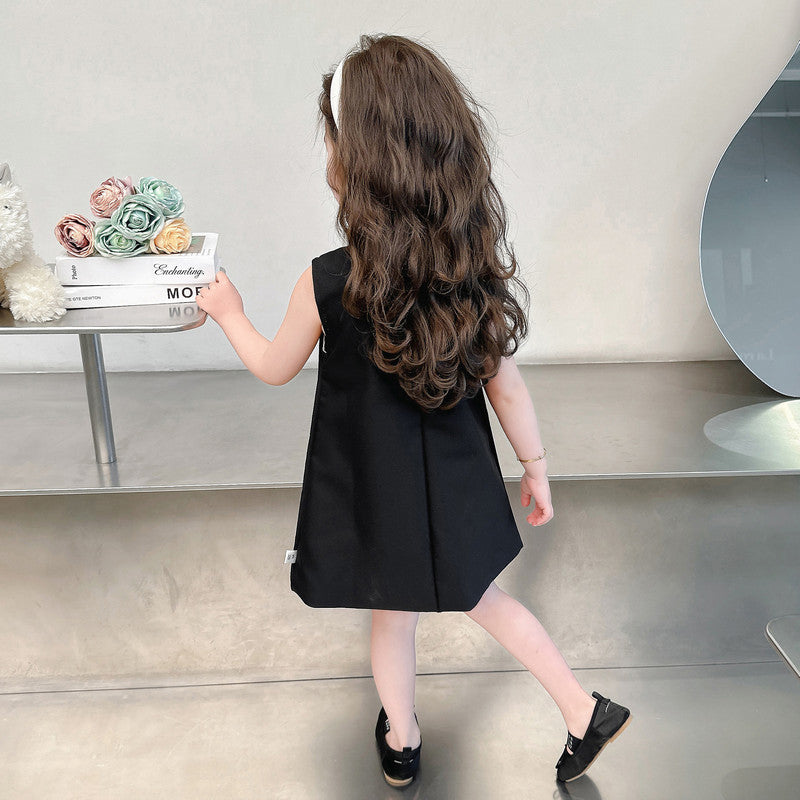 Girls Sleeveless A-Line Dress