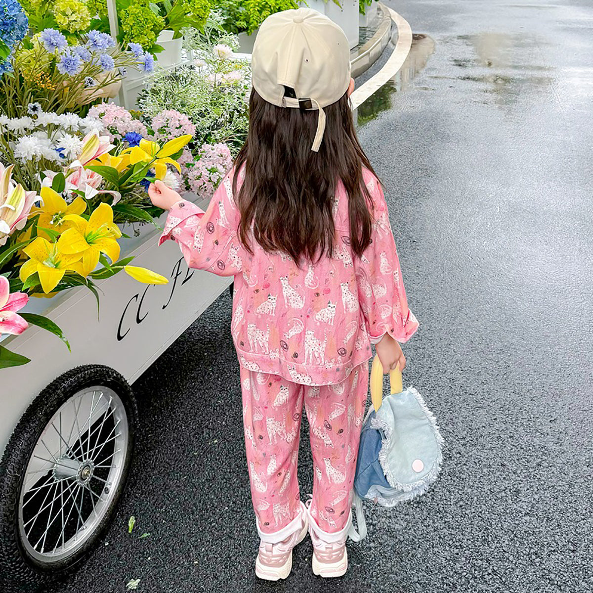 Girls Printed Pure Cotton Shirt With Trousers