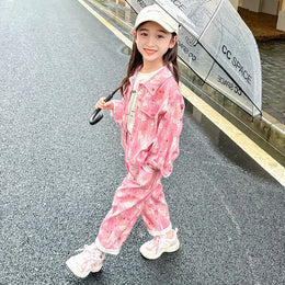 Girls Printed Pure Cotton Shirt With Trousers