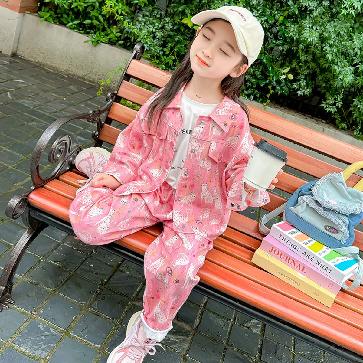 Girls Printed Pure Cotton Shirt With Trousers