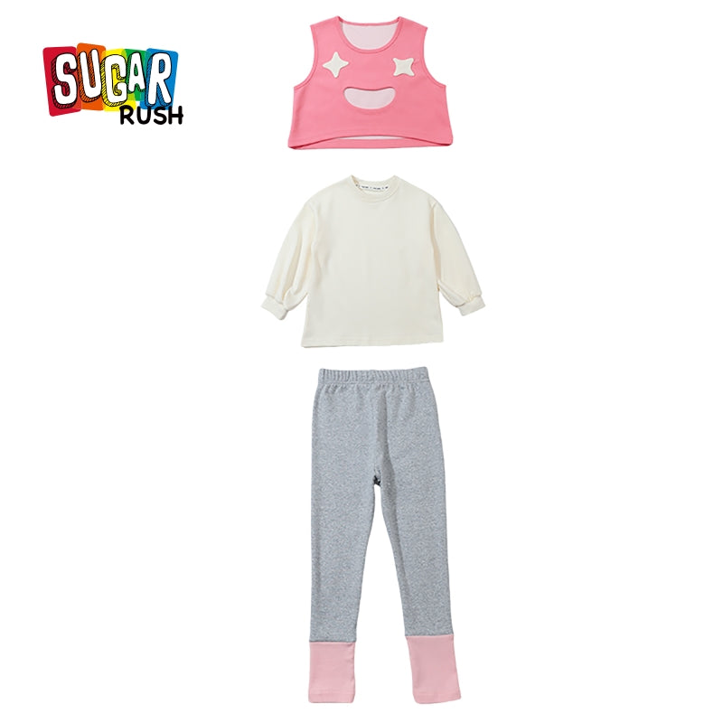 Girls Pure Cotton Top with Leggings