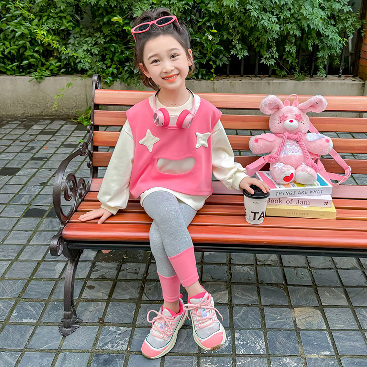 Girls Pure Cotton Top with Leggings