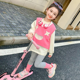 Girls Pure Cotton Top with Leggings