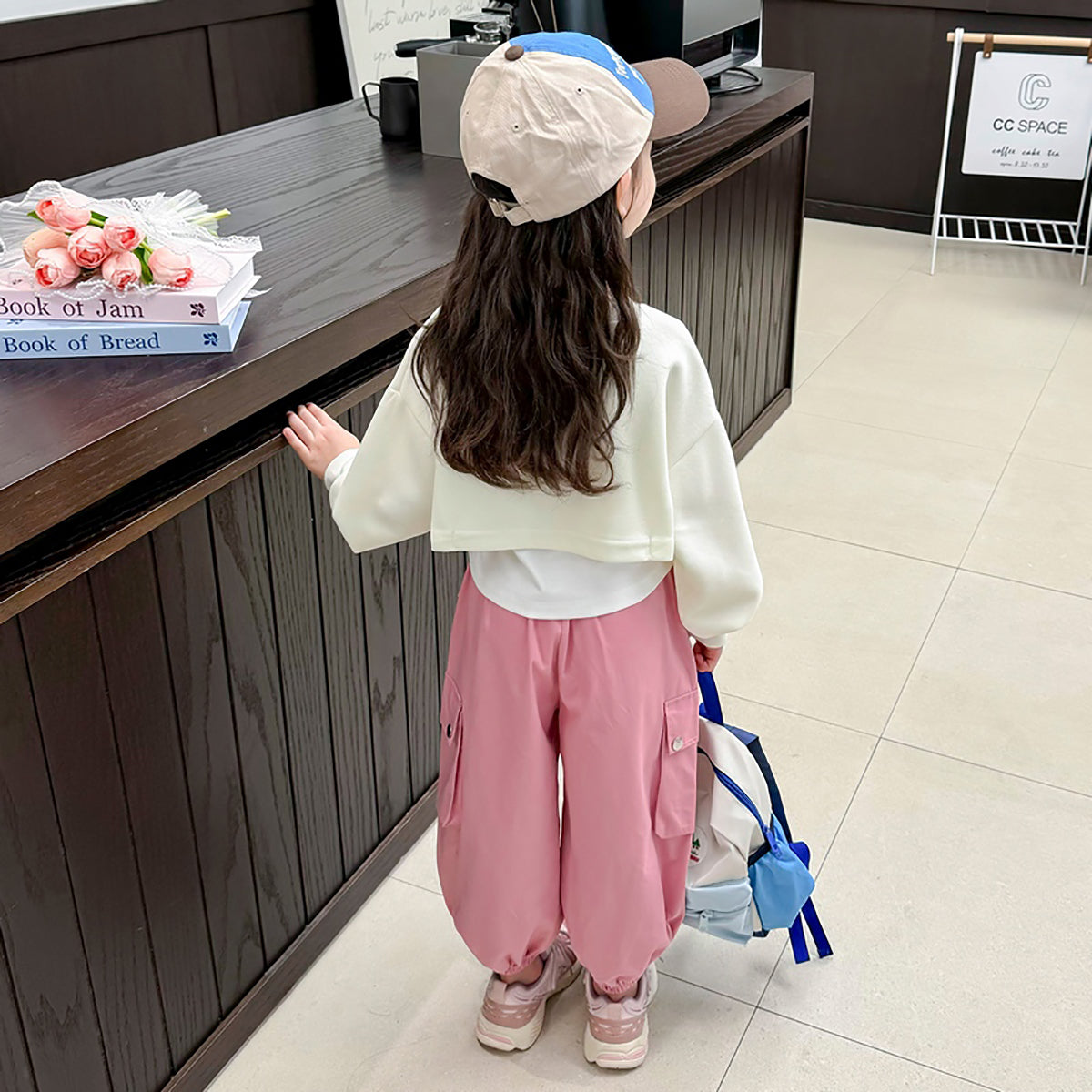 Girls Colourblocked Pure Cotton Top With Pyjamas
