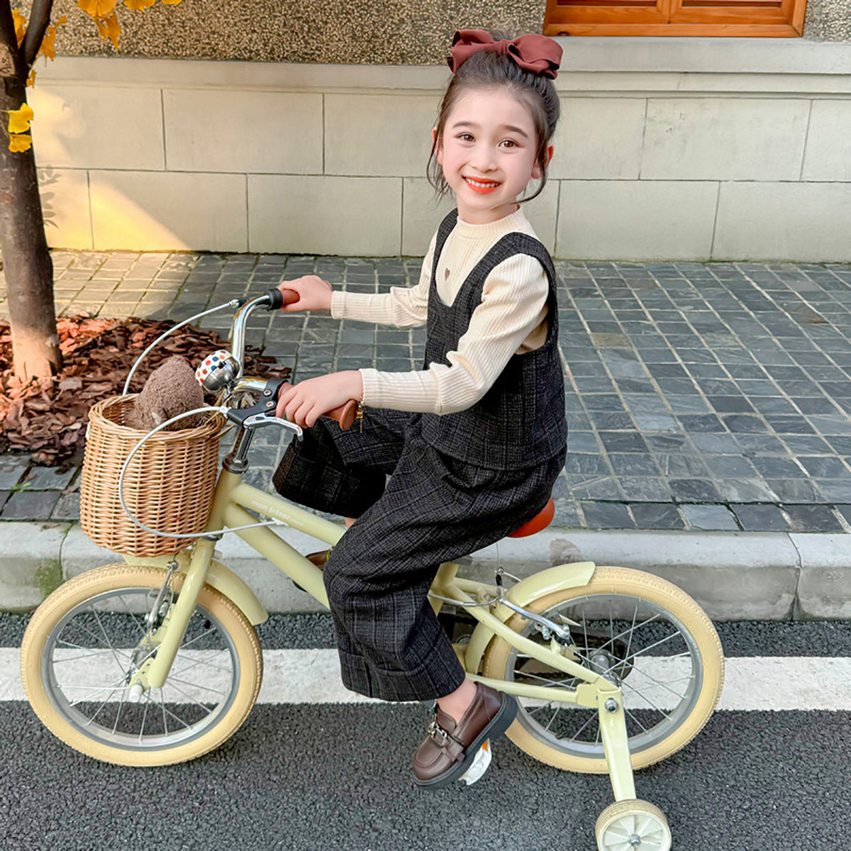 Girls Checked Pure Cotton Vest with Trousers & Top