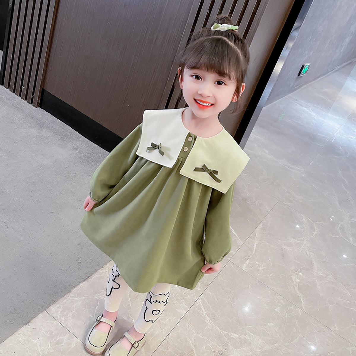 Girls Colourblocked Pure Cotton Top with Legging