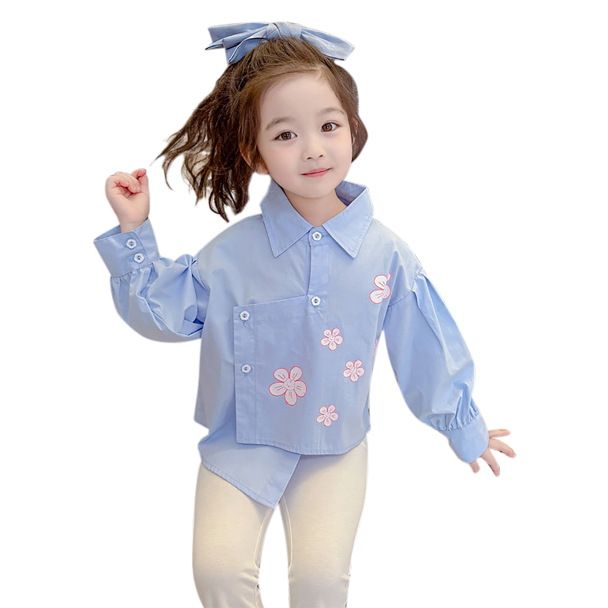 Girls Printed Pure Cotton Shirt with Palazzo