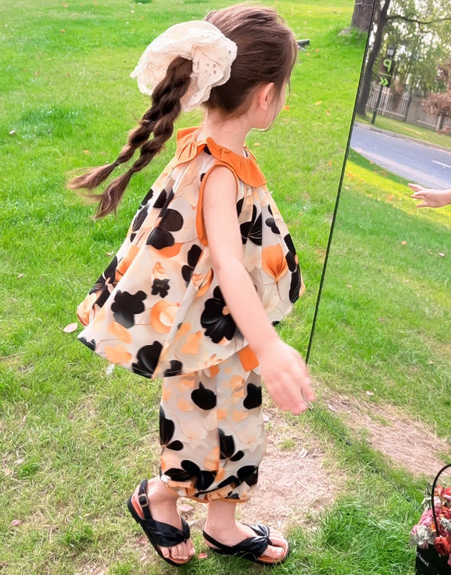 Girls Printed Top with Pyjamas