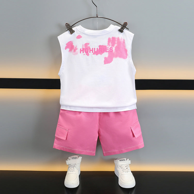 Boys Printed T-shirt with Shorts