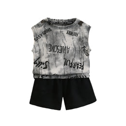 Boys Dyed T-shirt with Shorts