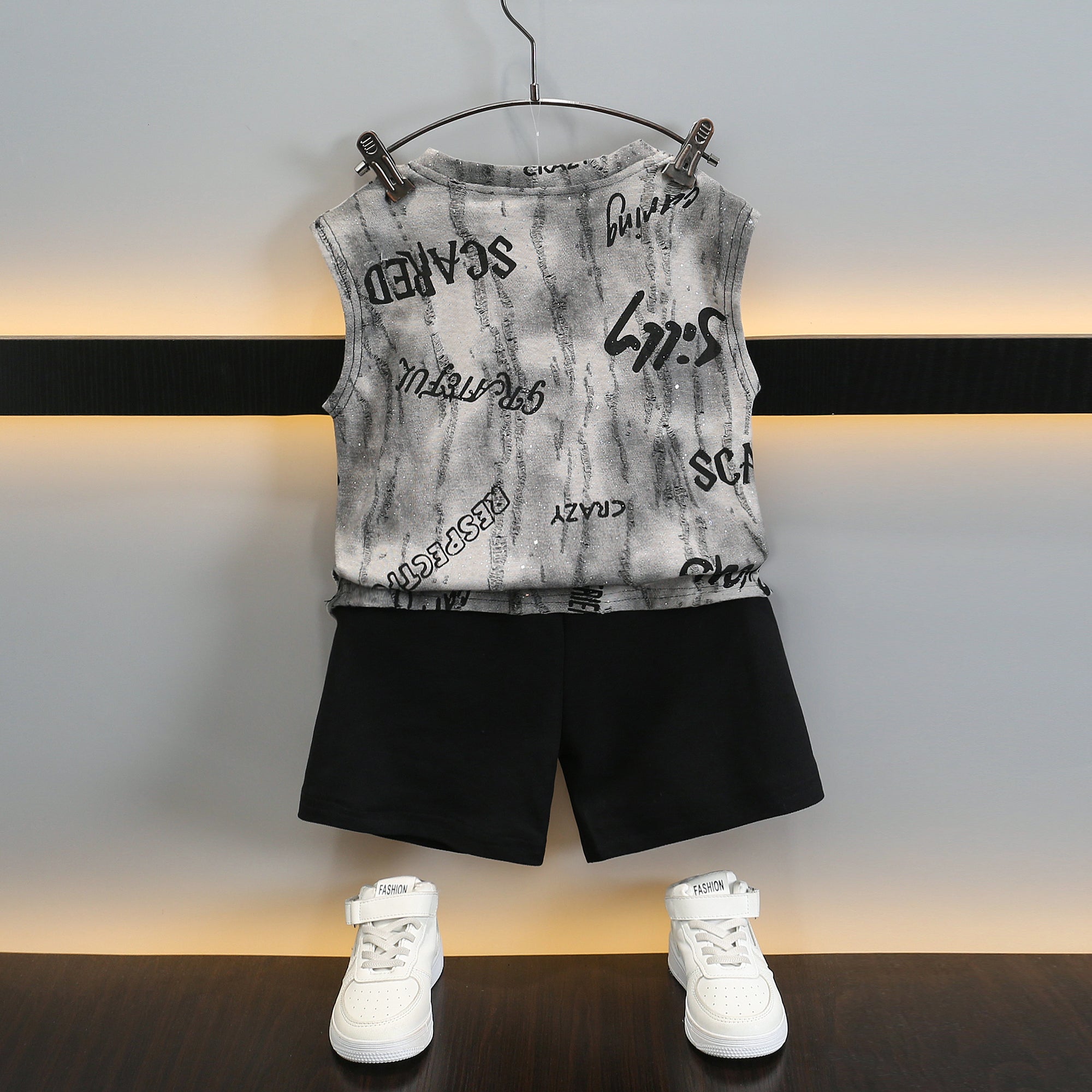Boys Dyed T-shirt with Shorts