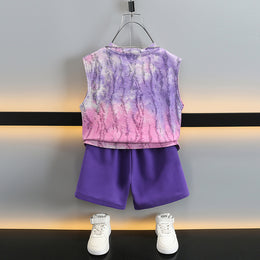 Boys Dyed T-shirt with Shorts