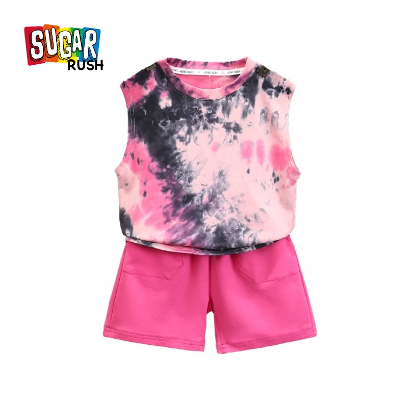 Boys Dyed T-shirt with Shorts