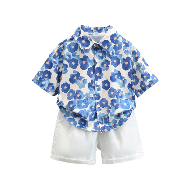 Boys Printed Pure Cotton T-shirt With Short