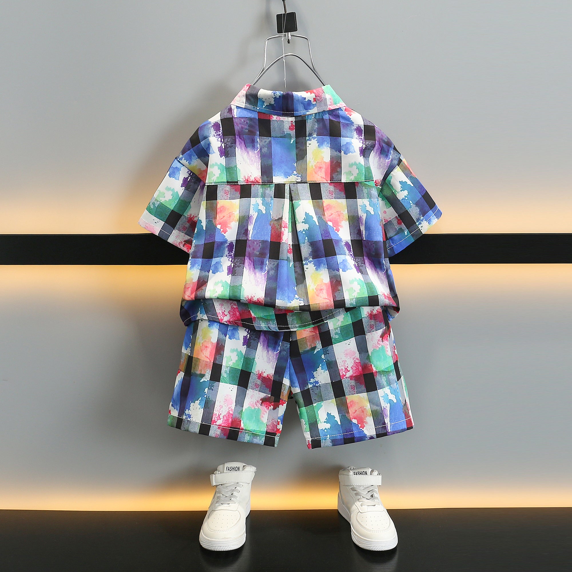 Boys Printed Pure Cotton Shirt with Shorts