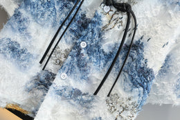 Boys Blue Self Design Shirt With Shorts