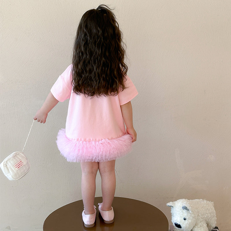 Girls Self Design A-Line Above Knee Dress