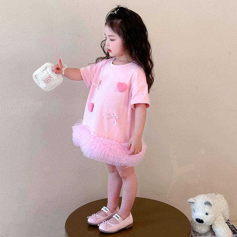 Girls Self Design A-Line Above Knee Dress