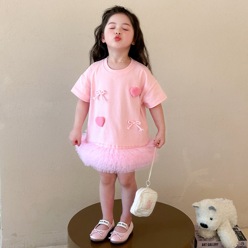 Girls Self Design A-Line Above Knee Dress