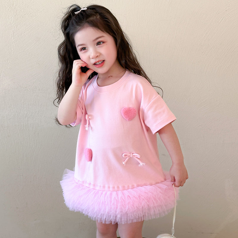 Girls Self Design A-Line Above Knee Dress