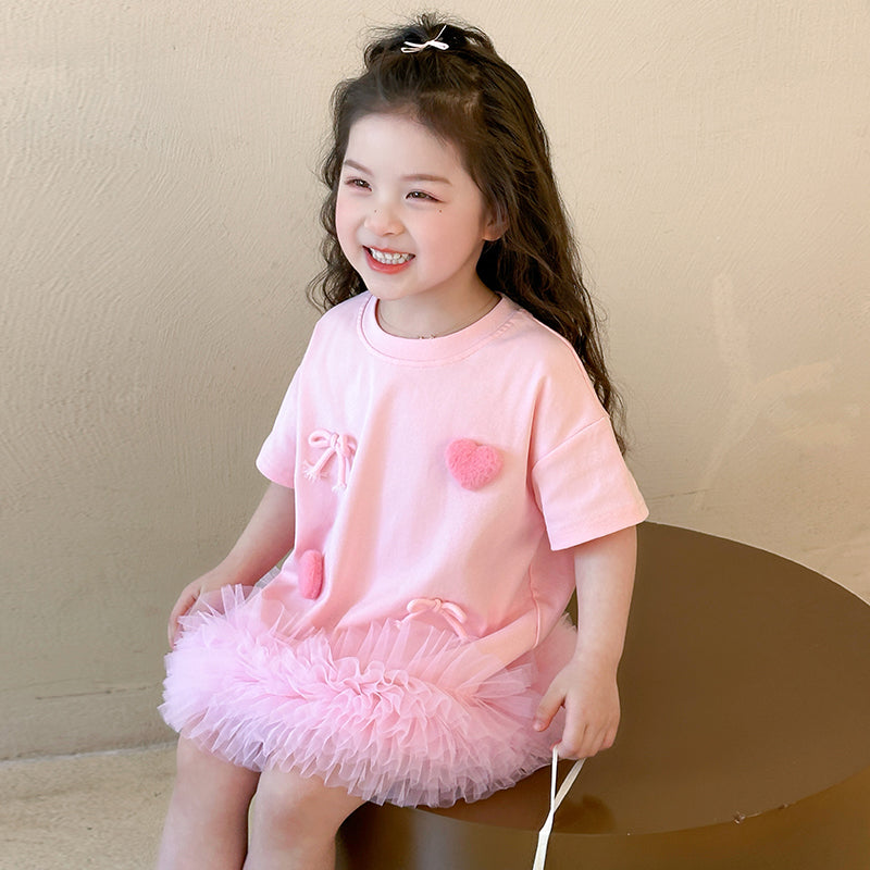 Girls Self Design A-Line Above Knee Dress