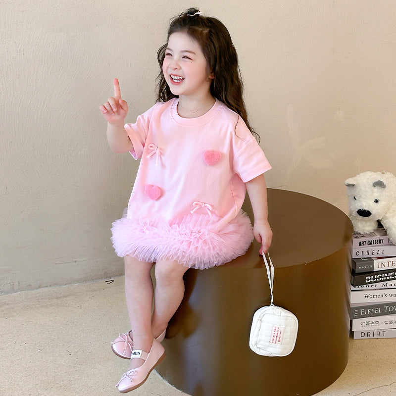 Girls Self Design A-Line Above Knee Dress