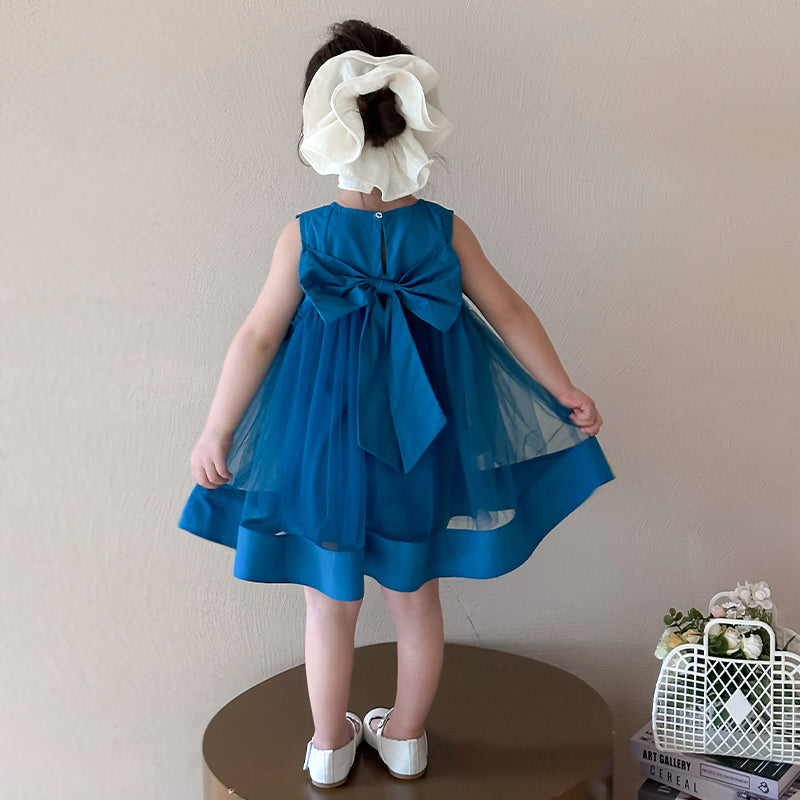 Girls Net A-Line Dress