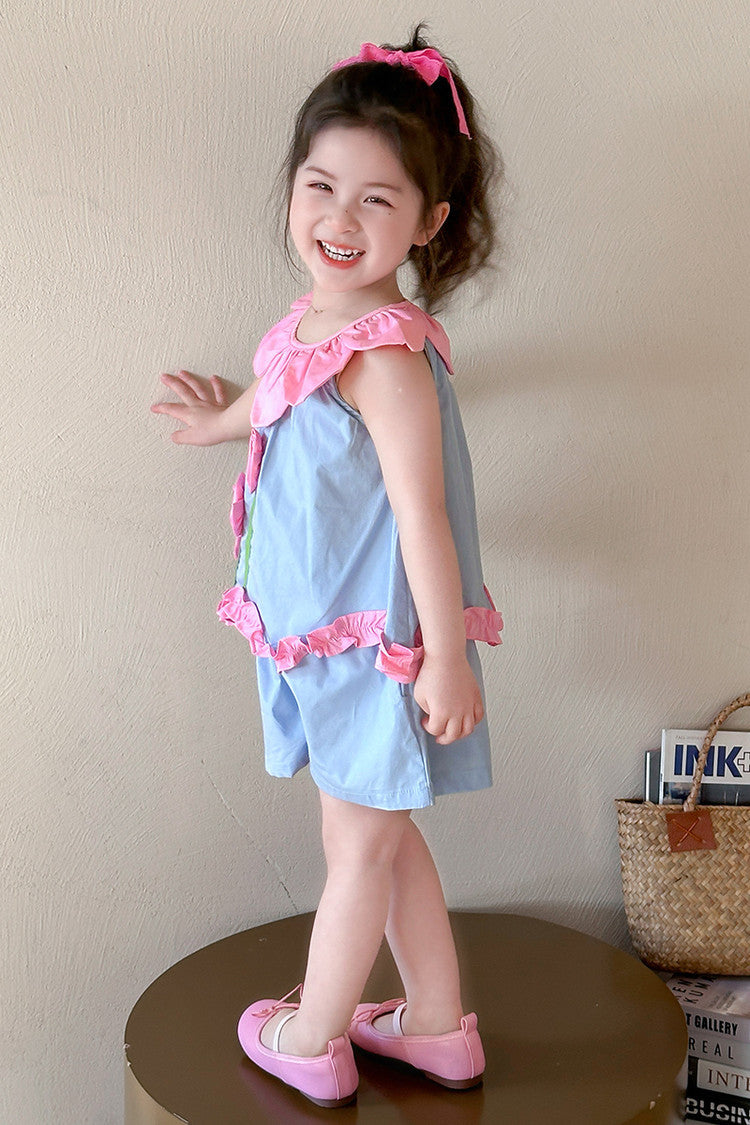 Girls Sleeveless Top with Shorts