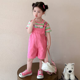 Striped T-shirt With Dungarees