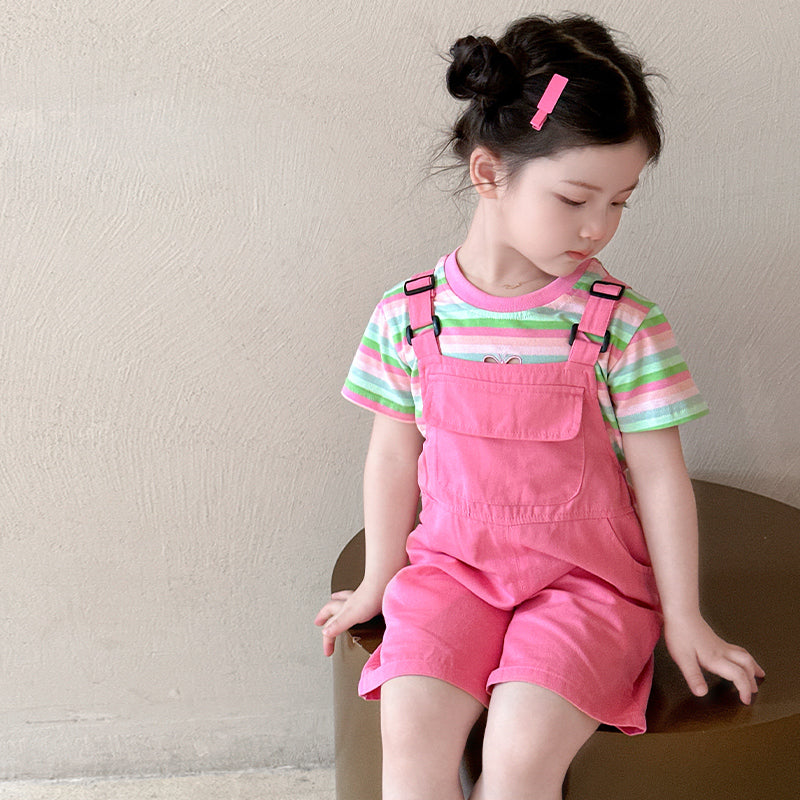 Striped T-shirt With Dungarees