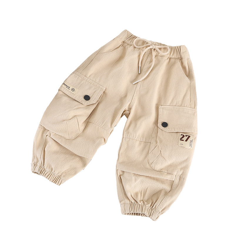 Boys Beige Relaxed Fit Clean Look Jeans