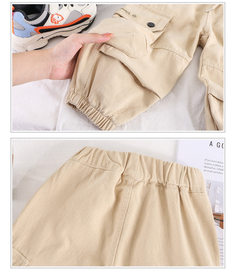 Boys Beige Relaxed Fit Clean Look Jeans