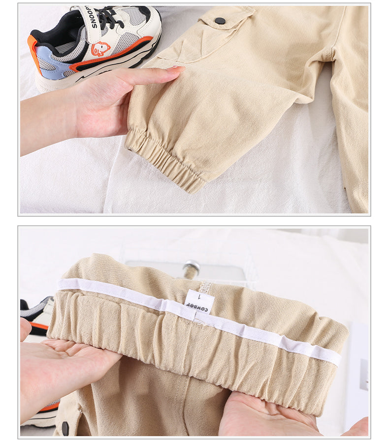 Boys Beige Relaxed Fit Clean Look Jeans